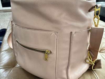 Pink and Gold FAWN diaper bag