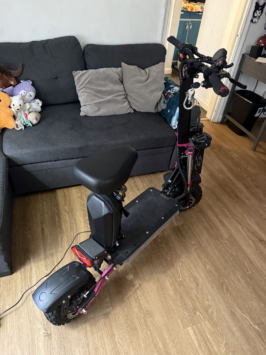 HLOIE Electric Scooter with Seat - Adult Off-Road Commuter E-Scooter