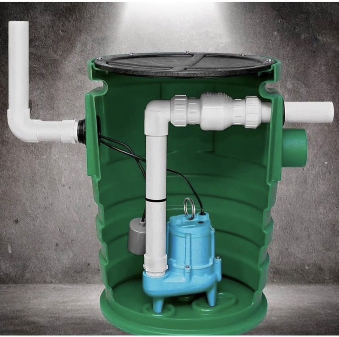 Little giant WCR-9SS 115 Volt, 4/10 HP, 4800 GPH Sewage/Effluent/Wastewater Collection and Removal