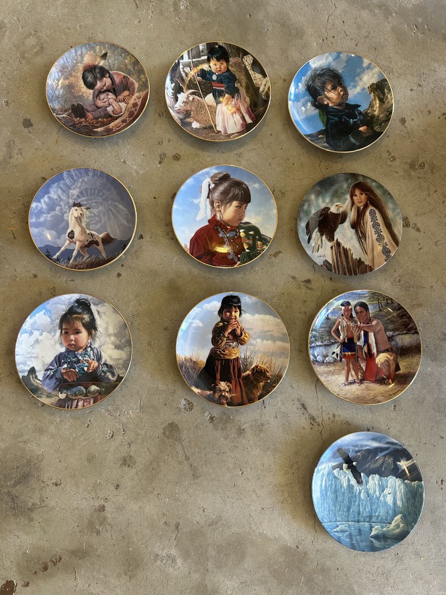 Collectible Native American Heritage Decorative Plates Lot of 10