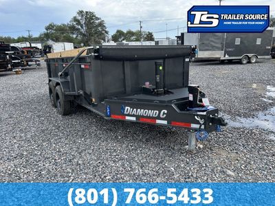 7x14 Diamond C LPT 208 Dump Trailer - 32" Sides - 18K GVWR - 18 Ply Tires, ABS Brakes, Board Brackets