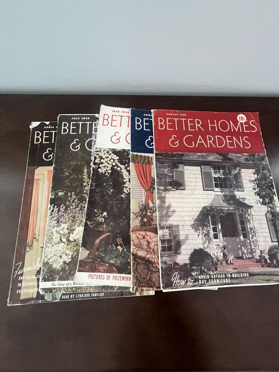Vintage Better Homes & Gardens Magazines from 1938