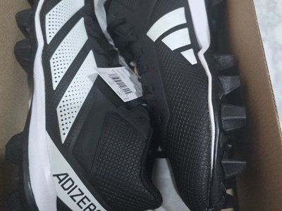 Adidas Adizero Impact 2 MD Football Cleats Men's Size 8 Black/White
