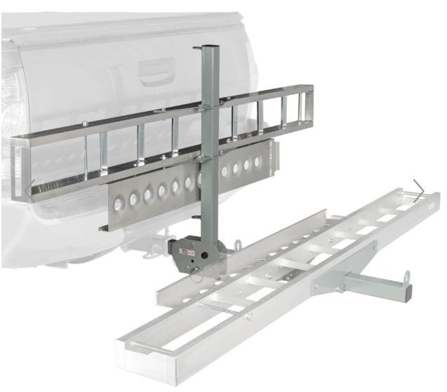 Hitch Mount Motorcycle Carrier Folding with Ramp and Straps (Black Widow)