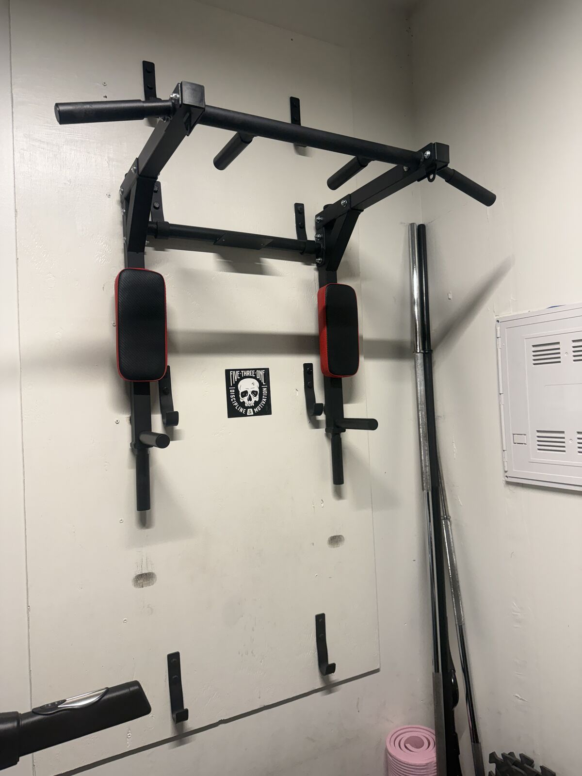 Pull Up Bar + Dip Station Combo