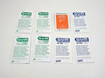 GUM EEZ Thru Floss Threaders 8 Pack NEW