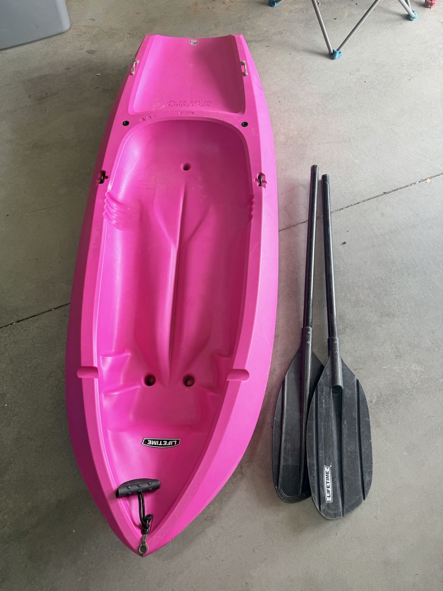 Lifetime Youth Pink Kayak & Paddle 150lb Max