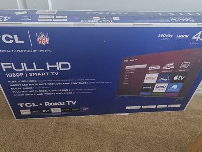 TCL 43" Class S3 (43S310R) 1080p FHD LED Smart TV with Roku TV (New)