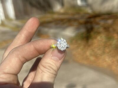 1 3/4ctw 14k Lab Grown engagement Ring