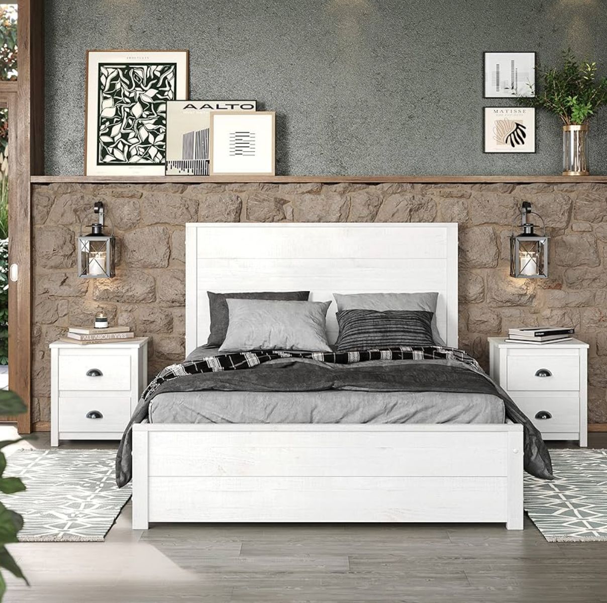 King Bed Frame Camaflexi Hampton Solid Wood King
