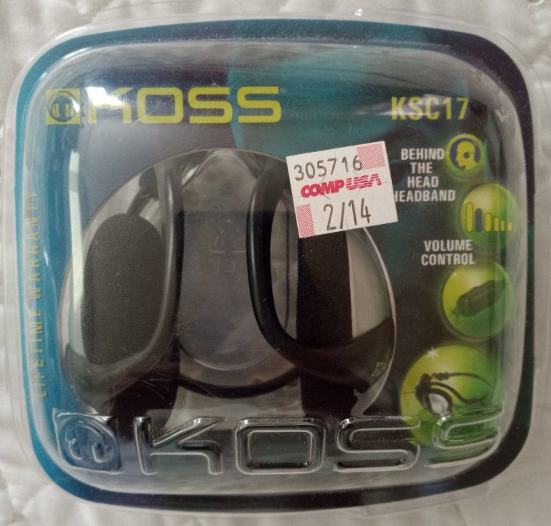 Koss KSC17 Behind-The-Head Headphones with Volume Control - New in Box