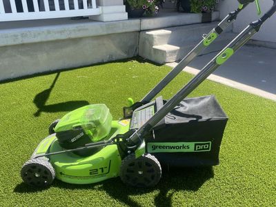 Green works pro lawnmower
