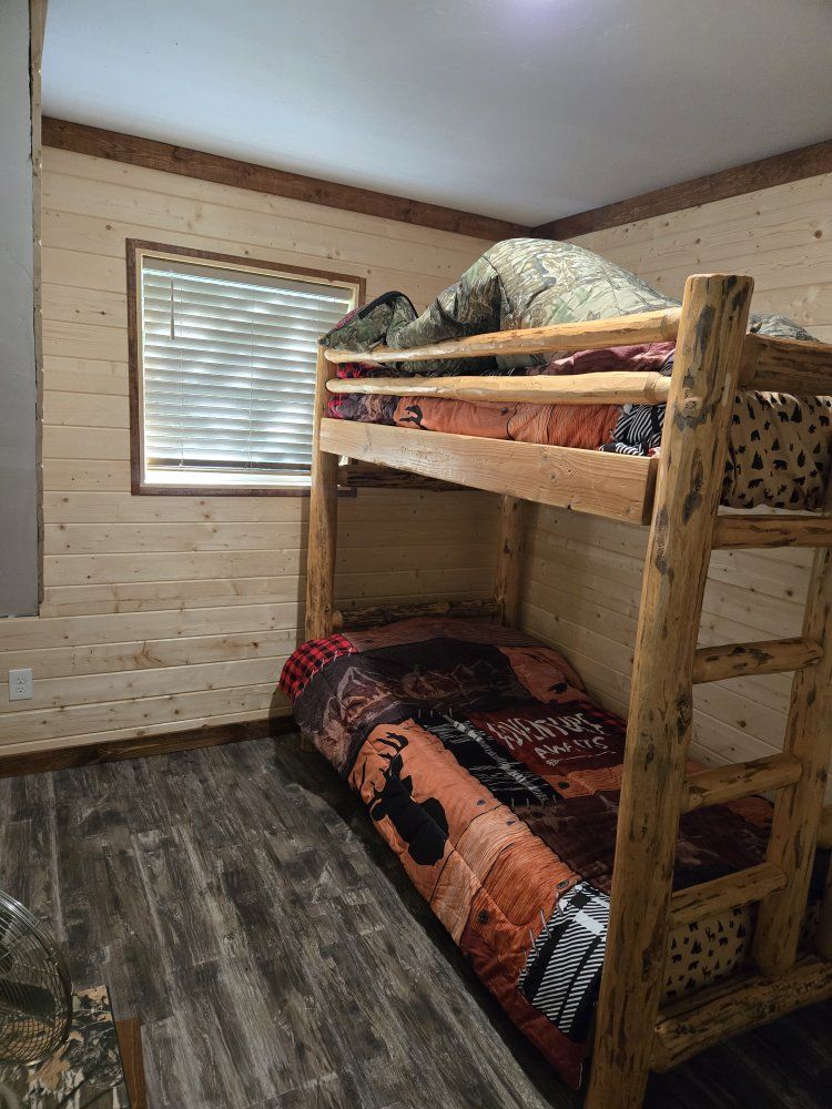 Log Bunk Bed