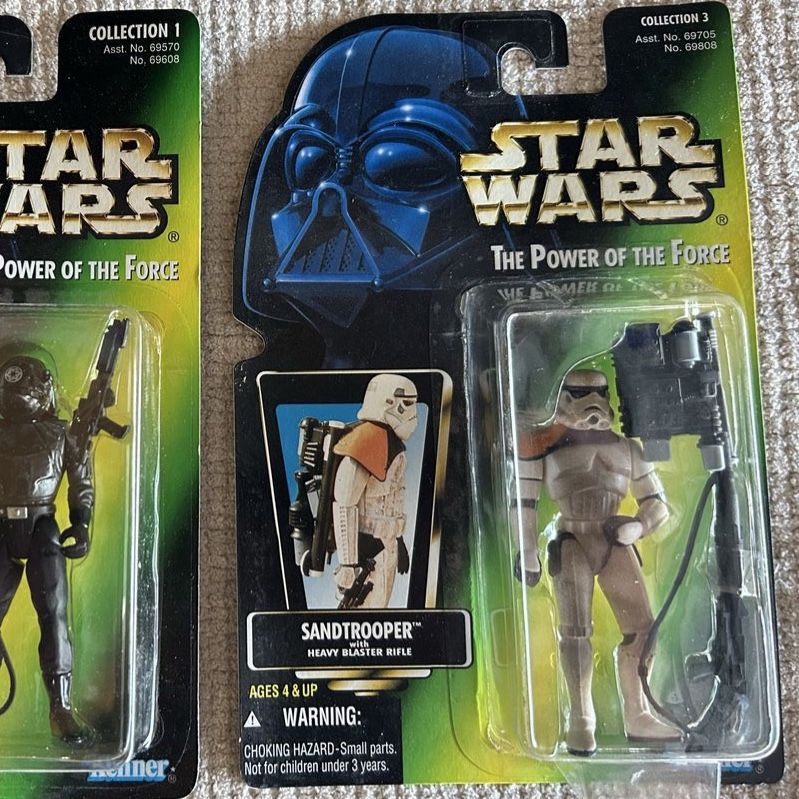 90’s Star Wars The Power of the Force Green Card Sandtrooper w/Heavy Blaster Rifle Action Figure Green Card Collection 3