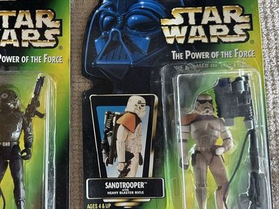 90’s Star Wars The Power of the Force Green Card Sandtrooper w/Heavy Blaster Rifle Action Figure Green Card Collection 3