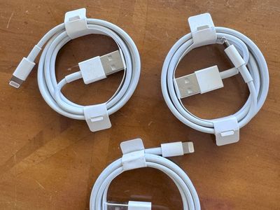 White USB Lightning Charging Cables $4 each