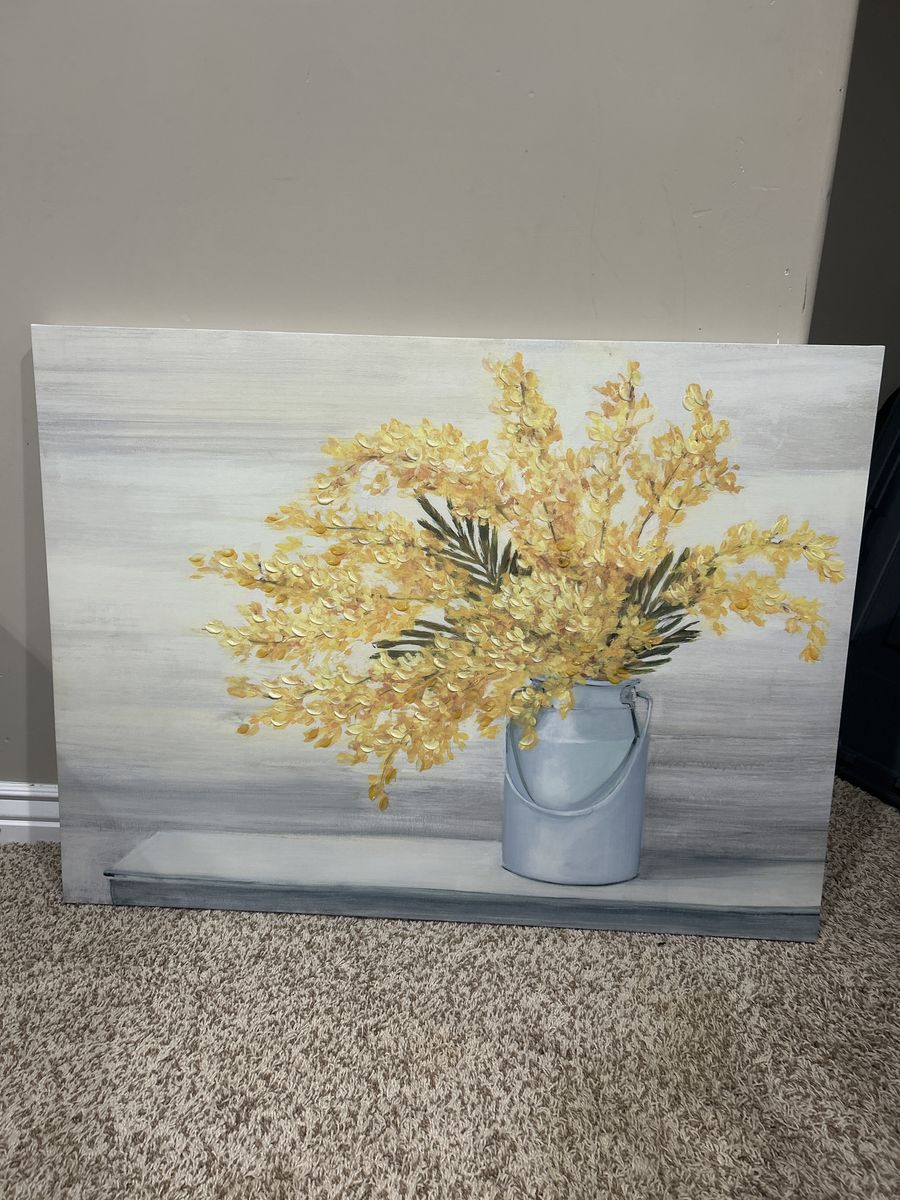 Flower picture on canvas