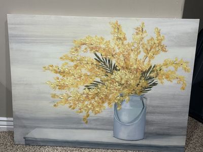 Flower picture on canvas