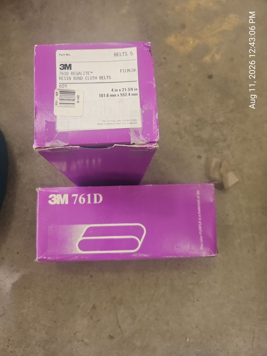 3M 761D Regalite Resin Bond Cloth Belts 4 in x 21-3/4 in 60Y Grit