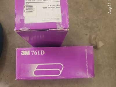 3M 761D Regalite Resin Bond Cloth Belts 4 in x 21-3/4 in 60Y Grit