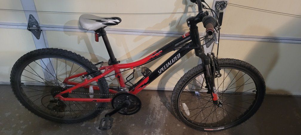 Specialized Hotrock Mountain Bike - Black and Red Youth Bike