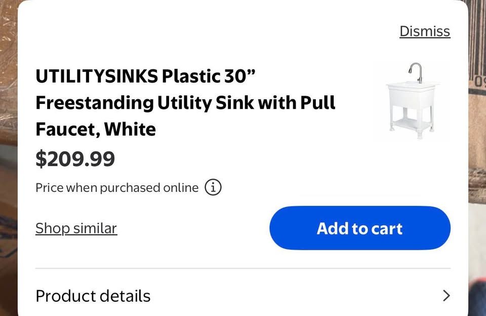 UTILITYSINKS Plastic 30" Freestanding Utility Sink with Pull Faucet, White