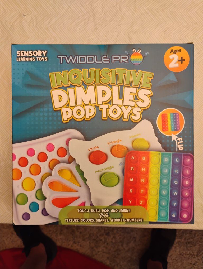 New Twiddle PR Inquisitive Dimples Pop Toys Sensory Learning Ages 2+ Two-Sided Interaction learning and fun