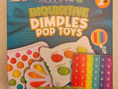 New Twiddle PR Inquisitive Dimples Pop Toys Sensory Learning Ages 2+ Two-Sided Interaction learning and fun