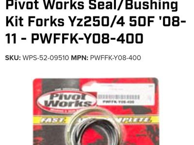 NEW Seal/Bushing Kit Forks Yz250/4 50F '08