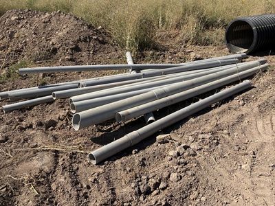 Assorted PVC and storm drain pipe