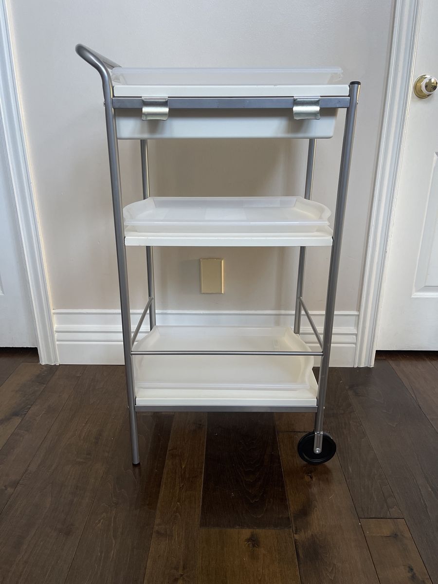 IKEA BYGEL Metal Utility Cart 3-Tier for Bar Kitchen Serving