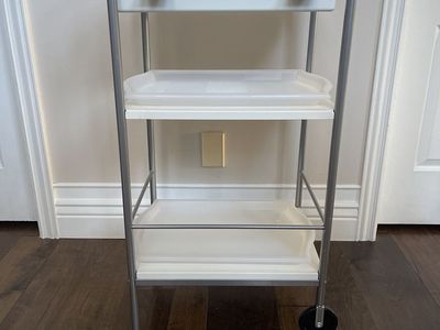 IKEA BYGEL Metal Utility Cart 3-Tier for Bar Kitchen Serving