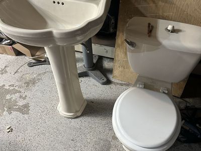 Sink and toilet