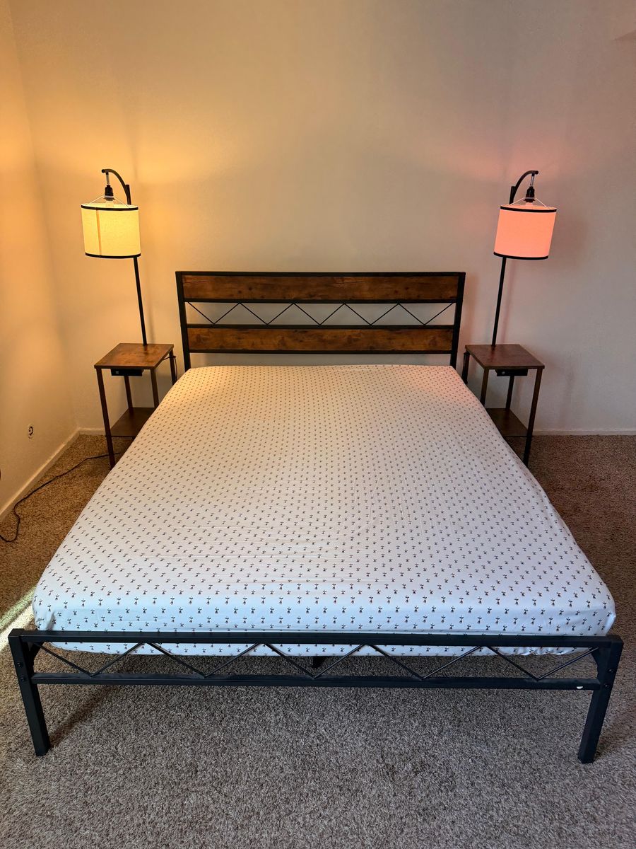 IKEA MORGEDAL Queen Memory Foam mattress + Wayfair Bed Frame