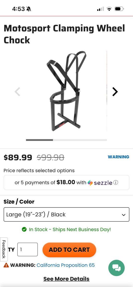 Motorcycle Wheel Chock