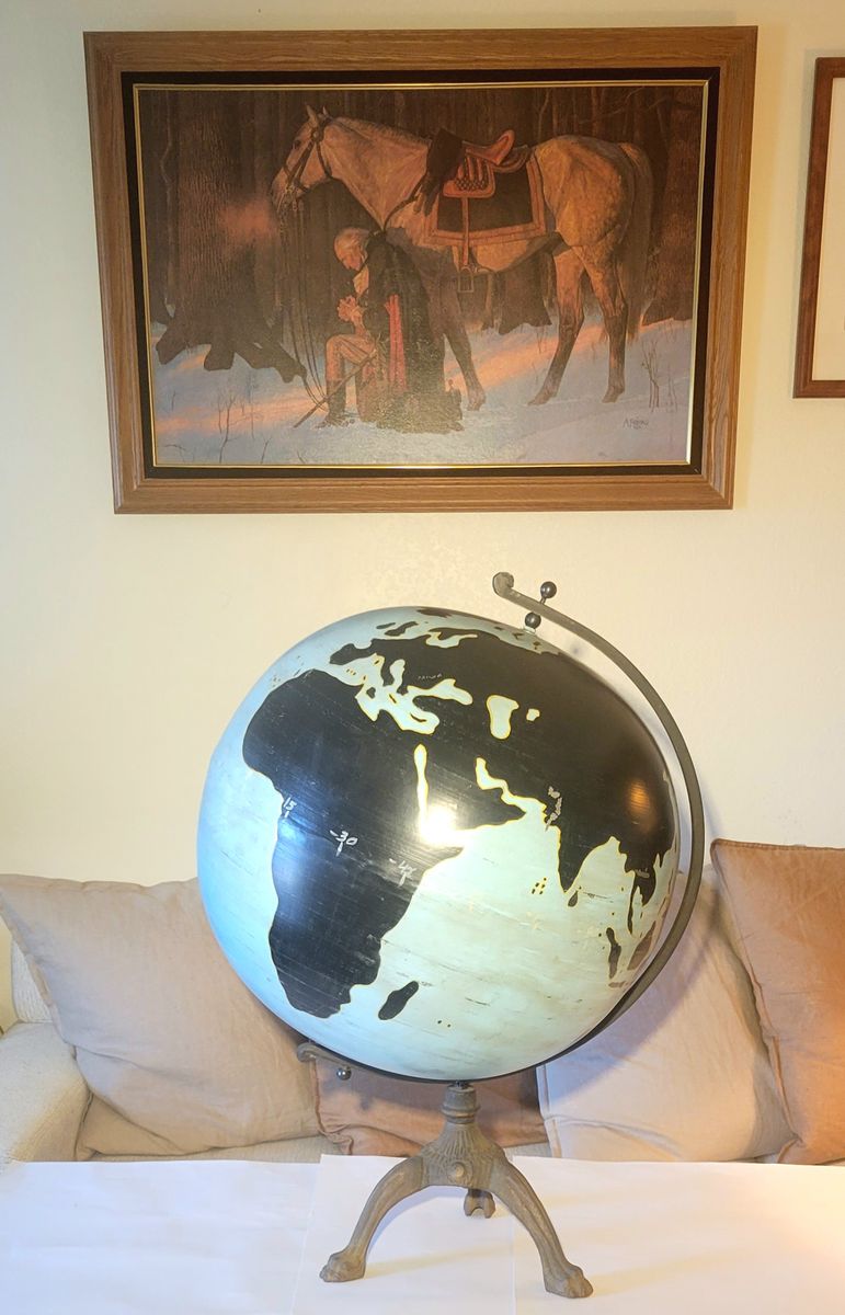 Replica of the Famous WW2 Denoyer-Geppert Military Chalk Globe