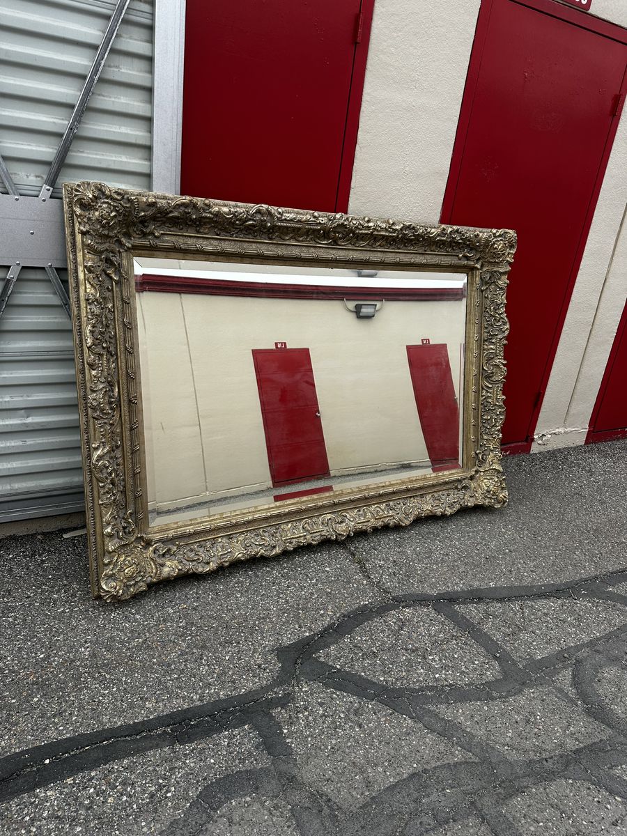 Large Gold Ornate Mirror 6’4” – Baroque Style