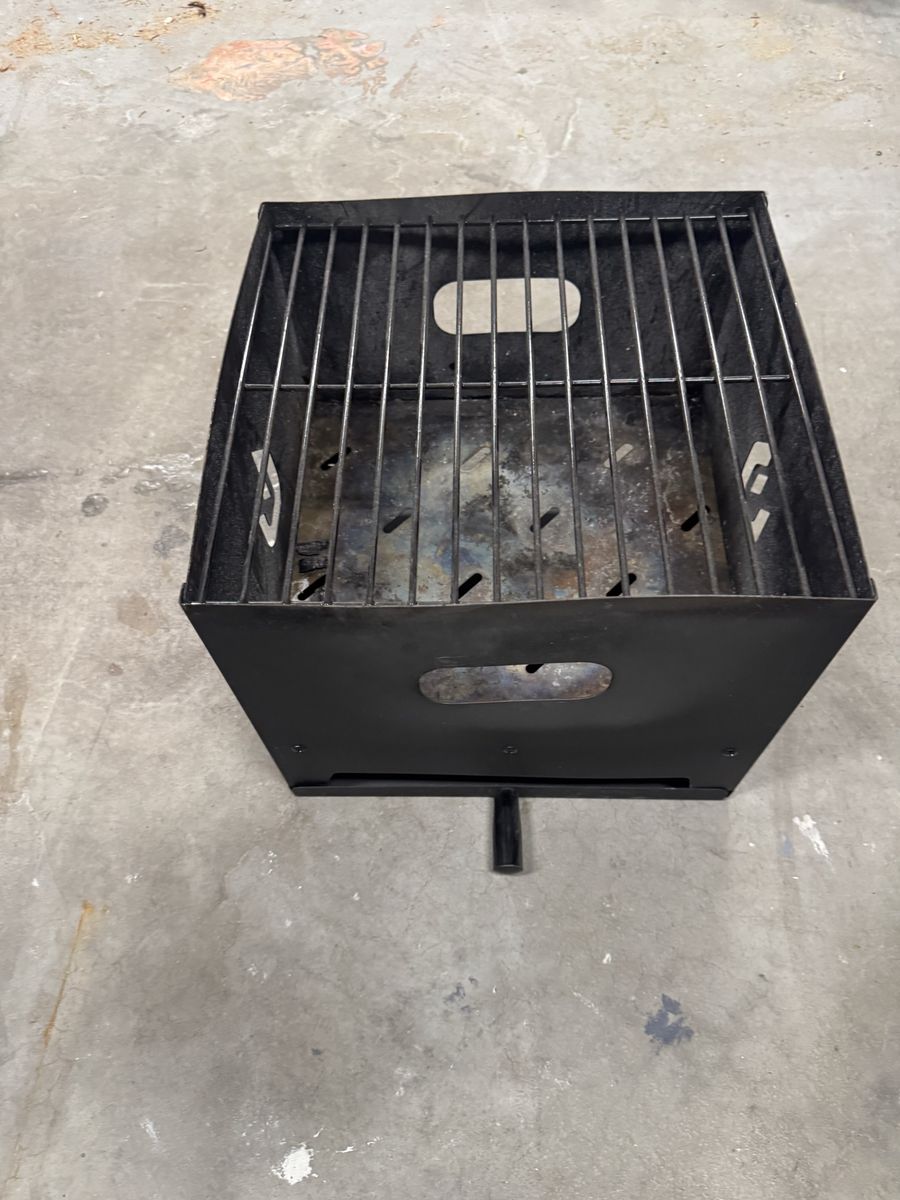 Portable Camping Grill - Compact & Durable Steel Design with Cover
