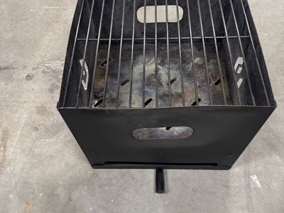 Portable Camping Grill - Compact & Durable Steel Design with Cover