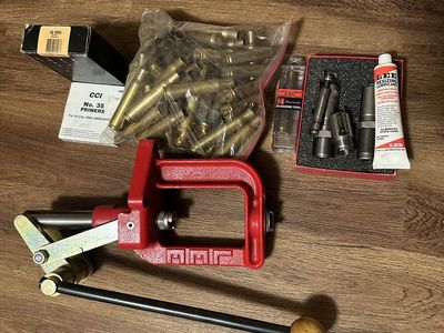 Lee 50 bmg reloading press w/ extras