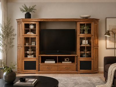 Entertainment center and curio