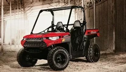 Polaris Ranger 150 EFI Red Youth Side-by-Side UTV - Perfect for Young Riders!