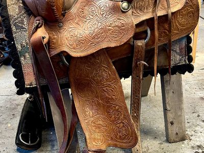 Rocking P Leather Western Saddle
