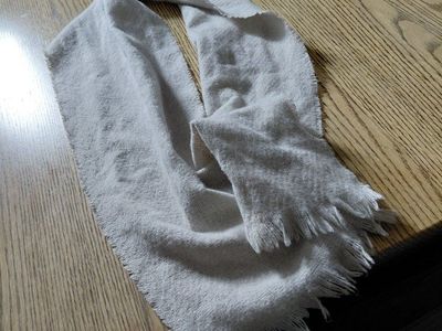 Cozy White Knit Scarf with Fringe - Soft & Stylish Accessory
