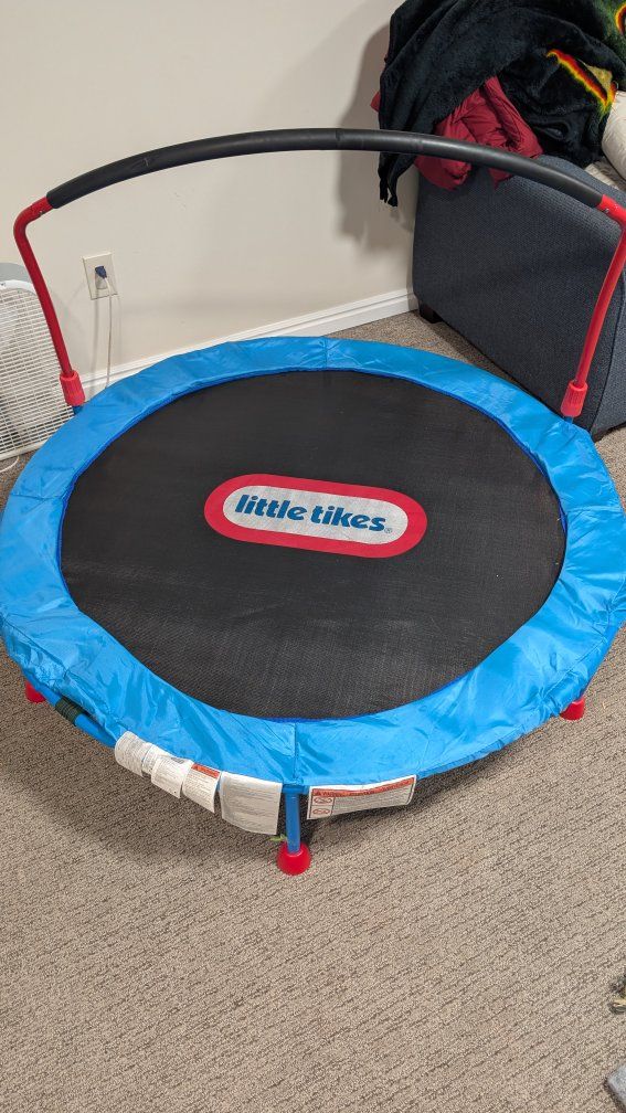 Little Tikes Indoor Trampoline with Handle - Blue/Black Kids Indoor Jumper