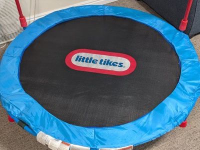 Little Tikes Indoor Trampoline with Handle - Blue/Black Kids Indoor Jumper
