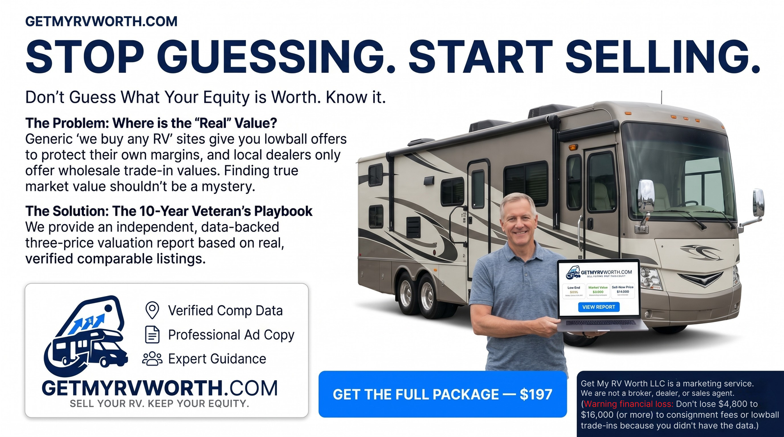 Stop Guessing Your RV Worth: Current Market Value Class A, Class B, Class C, 5th Wheel, Travel Trailers, Toy Hauler Truck Camper