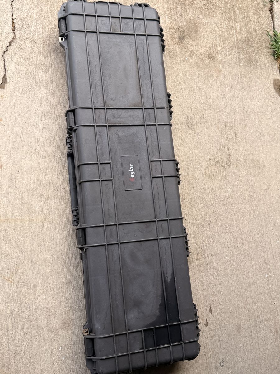 Eylar Hard Rifle Case Black Heavy Duty Protective Storage