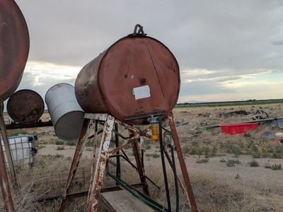 Used Horizontal Fuel Tank on Stand