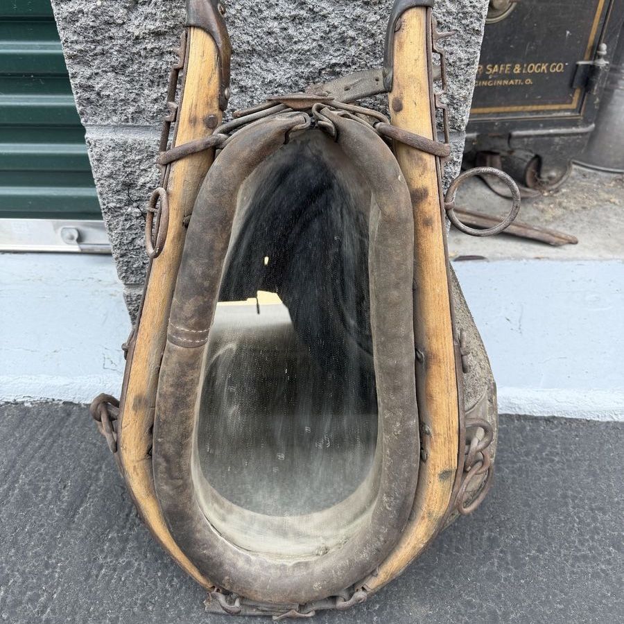 Vintage Horse Collar Wall Mirror Antique Farmhouse Decor